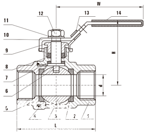 PC BALL VALVE,2000WOG