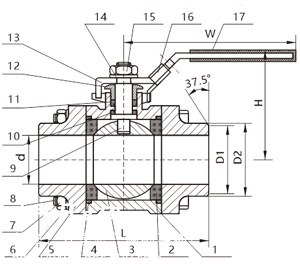 3PC BALL VALVE BUTT WELDING ENDS