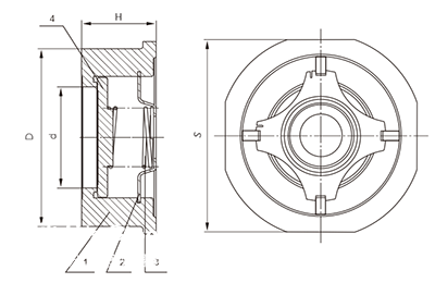 WAFER SPRING LOADED CHECK VALVE，PN40