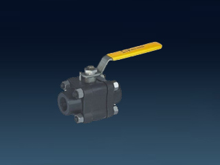 3PCS THREAD CARBON STEEL BALL VALVE
